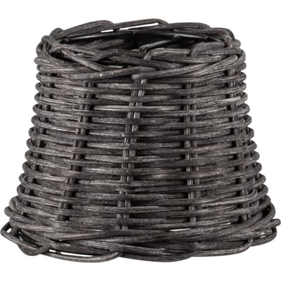 Home Sweet Home - Rotan - Vintag Lampenkap - Conisch - Dark Brown - Scandinavian stijl - 11 x 9 x 9 cm - E14 fitting - voor Pendellamp - voor