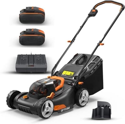 Accugrasmaaier - Professionele Grasmaaiers - Gazontrimmer - Snijbreedte 40 cm - met Mulchfunctie - Krachtige Borstelloze Motor - Zonder Kabel - Accu - Oplader - 40V - Ideaal voor Tuinen tot 500 m² - Zwart