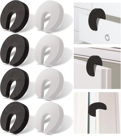 8x Multifunctionele Deurknijpbeschermers - Vingerbescherming & Deurstopper Schuim