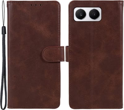 Coverup Hoesje - Geschikt voor OnePlus Nord 4 Hoesje - Coverup Book Case - Bruin