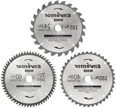 Cirkelzaagbladen Set - Zaagbladen Hout - Precisie Zagen - Drie Tandgetallen - 185mm 20mm - Grijs