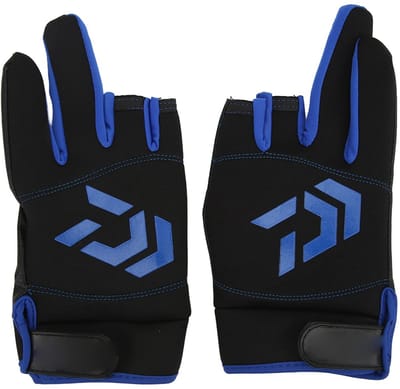 Store_8 - Touchscreen Vishandschoenen - Antislip en Ademend - Blauwe Vingerloze Handschoenen - Perfect voor Outdoor Vissen - Zelfklevend Ontwerp