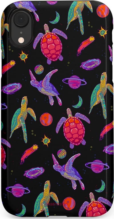 Casetastic Hoesje Geschikt voor Apple iPhone Xr - Stijlvolle Beschermende Duo-layer Case - Astro schildpad