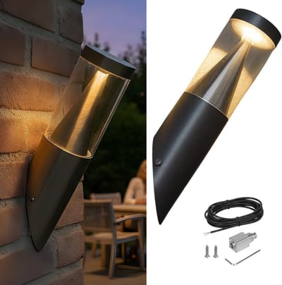 Lomera Buiten Wandlamp - LED Buiten Wandlamp - Wandlamp Buiten - Buitenlamp Wand - Buitenlamp LED - RVS Buiten Wandlamp - RVS Wandlamp Buiten