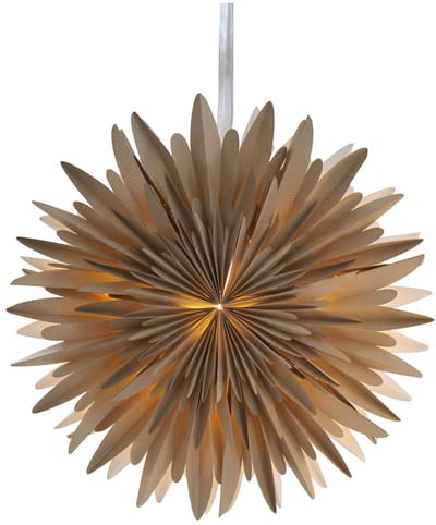 Star Trading Grote papieren ster 'Winter' in beige, goud gestippeld, 3-laags, decoratieve vouw, Ø 60cm