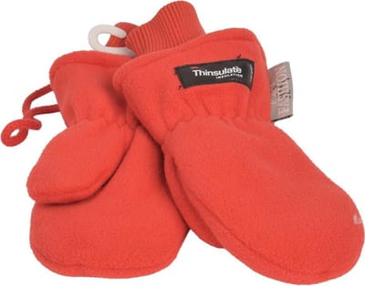 P&T Wanten Kinderen met Koordje - Fleece - Thinsulate Voering - Oranje - 2j