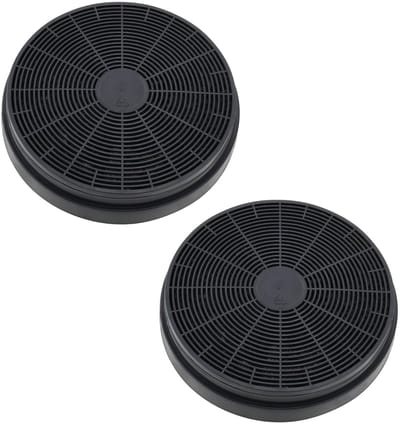 Dailygoods- Ventfilter 2 Stuks - Koolstof Houtskool - Afzuigkapfilter - Universeel - 175mm x 175mm x 35mm - Zwart - Hoogwaardige Geurabsorptie