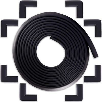 Kinderbescherming voor meubels - 6 m randbescherming - 8 stuks hoekbescherming - schuimrubber - tafel commode - Bébé Earth