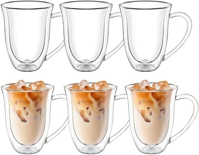 Wilmax Doppelwand-Becher, 250 ml, 6er Set, WL-888725/A6