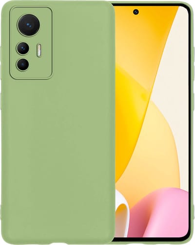 Hoesje - Geschikt voor Xiaomi 12 Lite - Sterk & Shockproof - Siliconen Case - Hoes Cover - Telefoonhoes - Groen