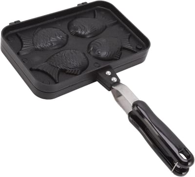 Taiyaki Visvorm en Wafelijzer, Dubbele Bakvorm voor Non-Stick Taart, Ideaal voor Japanse Desserts en Bakken met Anti-verbrand Handvat
