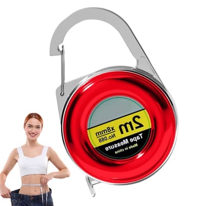 Meetlint Lichaam - Naai lint - Kleding Meten - Intrekbaar Ontwerp - 79 Inch - Rood