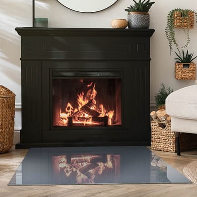 Coloray Vloerplaat Houtkachel - Vloerplaat Openhaard - 100 cm x 70 cm - Houtkachel Accessoires - Marine Vloerplaat Kachel - Vloerplaat Voor Kachel - Plaat voor Onder Houtkachel - Open Haard Accessoires - Plaat Kachel