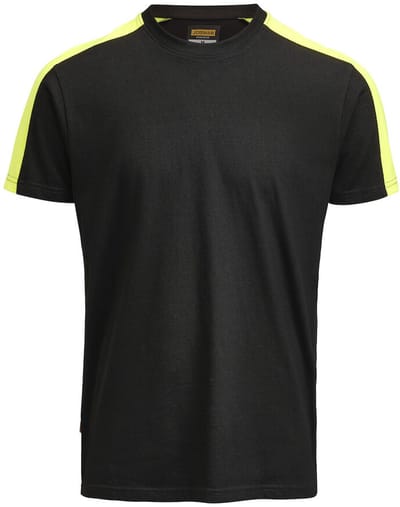 Jobman 5264 T-shirt 65526410 - Zwart/Geel - L
