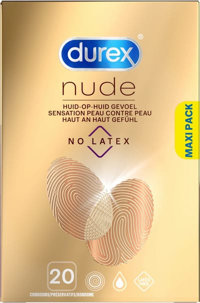 Durex Condooms Nude - Latexvrij - 20 stuks - 5 Stuks - Voordeelverpakking