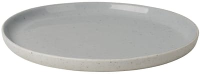 Sablo Stone Plat Bord | Lichtgrijs / Blauw | Stoneware