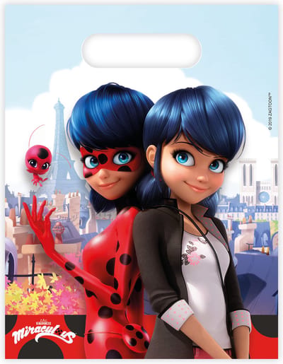 Vegaoo - 6 Ladybug cadeau zakjes 23 x 16,5 cm