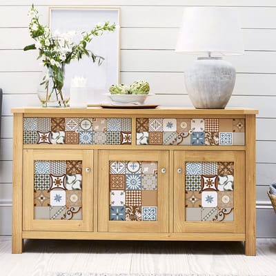 Meubeldecoratiestickers - Zelfklevende stickers voor keuken en woonkamer - 60 FLAVIO meubeltegelstickers - 60 stickers 20x20cm