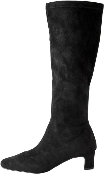 Next - Dames - Forever Comfort® laarzen tot over de knie met spitse neus en extra brede pasvorm - Zwart