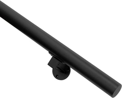 Leuning Zwart - Trapleuning Houder - Veiligheid Binnen - Met 2 Houders - 100 cm - Zwart