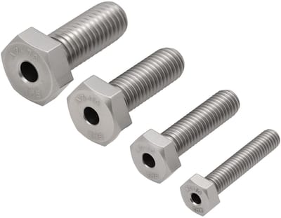 Dailygoods- Schroeven 30mm - Holle Schroeven - Roestvrij Staal - M6/M8/M10/M12 - Corrosiebestendig - Zeshoekige Kop - Studs