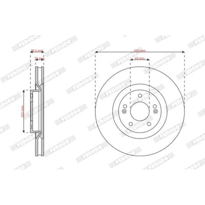 Remschijf FERODO DDF3242C, 2 stuk