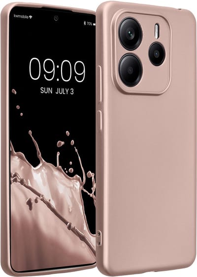 kwmobile metallic telefoonhoesje van TPU - geschikt voor Xiaomi Redmi Note 14 5G - Flexible case voor smartphone - In metallic arctische bes