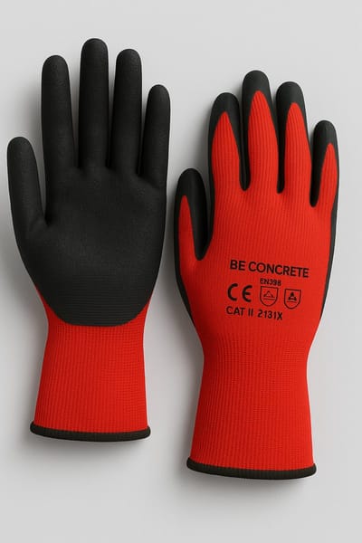 Rode handschoenen - Latex palm - L (12 paar)