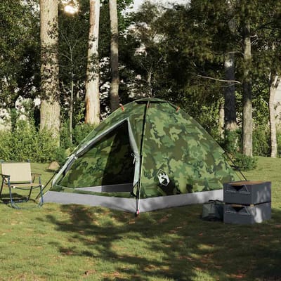 vidaXL - Koepeltent - 4-persoons - waterdicht - camouflage