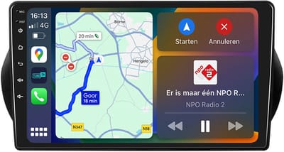 BG4U - Android Navigatie Radio geschikt voor Fiat Fiorino, Fiat Qubo, Citroën Nemo & Peugeot Bipper 2008-2017 met Apple Carplay en Android Auto