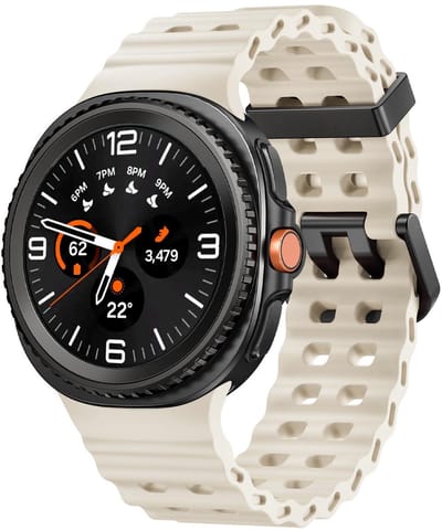 Siliconen bandje - geschikt voor Samsung Galaxy Watch 8 (40mm) / Galaxy Watch 8 (44mm) / Galaxy Watch 8 Classic - ocean stijl met gesp - beige