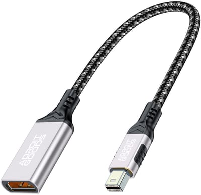 AdroitGoods Mini DisplayPort naar HDMI-adapter – 4K-beeldkwaliteit 60Hz, HDR10+, Dolby Atmos en 8bpc kleurendiepte - Professionele betrouwbaarheid