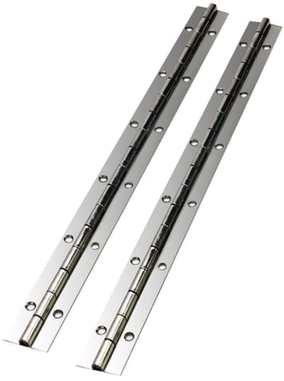 Dailygoods- Meubelscharnier 300mm - Roestvrij Staal - Heavy-Duty - Scharnier Reparatie Plaat - Kastdeurscharnier - Zilverkleurig - Schroefgat-Ø 50mm