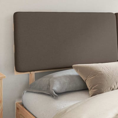 vidaXL - Bedframe - met - Gevoerde - Hoofdbord - Taupe - 200 - x - 200 - cm