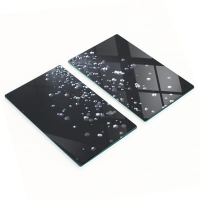 Multifunctionele decoratieve keukenplanken van gehard glas, 3D-formaat, 2x30x52 cm