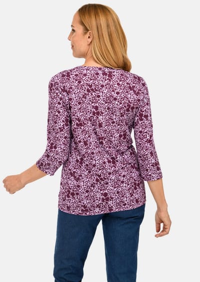 Gedessineerd shirt - bessen / rosé / gedess. - Gr. 38 van Goldner Fashion