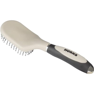 Horka Staart En Manenborstel Soft Grip Beige/Zwart - One size