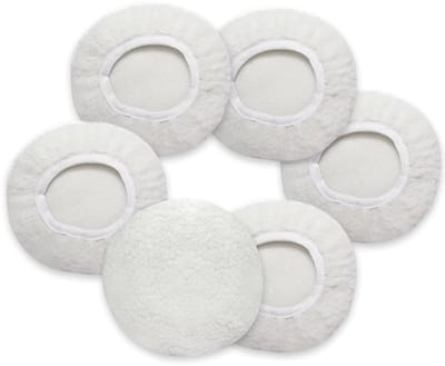 Polijsthoezen - 6 stuks - Voor 5-6" excentrische polijstmachines - Autopolijstpads - Wollen polijstpads - Gedempte polijsthoezen - Polijstpadhoezen - Waxpads - Voor autodetailing