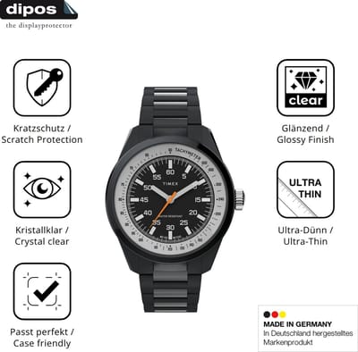 dipos – 6x Beschermfolie geschikt voor Timex Huckberry x Timex 1979 | Krasbestendige & heldere Screenprotector Ultra-Thin