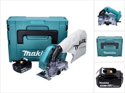 Makita DCC 500 F1J accu diamantsnijder 18 V 125 mm borstelloos + 1x accu 3,0 Ah + Makpac - zonder oplader