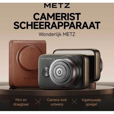 Metz Scheerapparaat Red Ring SLR Deluxe Editie, legeringslichaam, draagbaar voor reizen, volledig waterdicht, perfect Valentijnsdagcadeau voor je