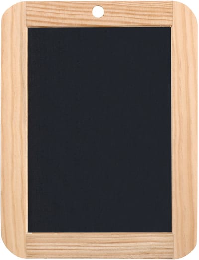 Leisteen schrijfbord, blanco/geruit, 18 x 26 cm.