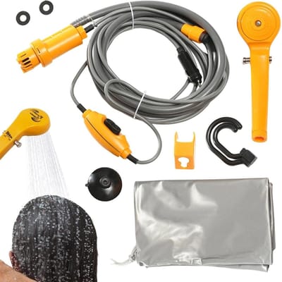 Draagbare Campingdouche - Buitendouche Kit - Hygiënisch Buitenleven - Universeel Waterbron Ontwerp - 200 cm Waterleiding - Enkel attribuut