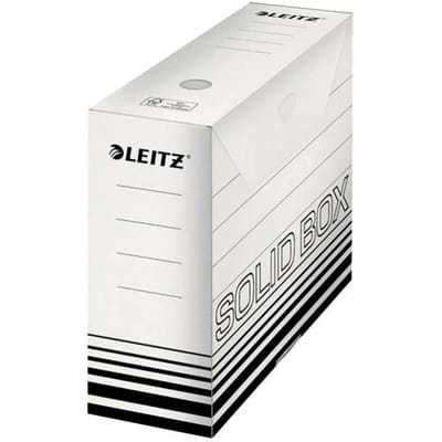 Leitz Opbergdoos 6128-00-01 10 cm x 25.7 cm x 33 cm Karton (dun) Wit, Zwart 10 stuk(s)