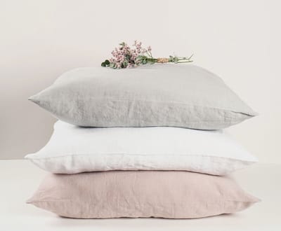 Kussensloop | Mira - Gewassen Linnen - Wit - 50 x 70 cm - Ademend & Anti-allergisch - Pimlico