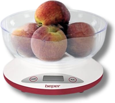 Beper Keukenweegschaal - Digitale Keukenweegschaal - Weegschaal Keuken - Precisie Weegschaal - Tarra Functie - Wit