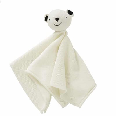 Fresk Knuffeldoekje – Tutpoppetje - Kraamcadeau voor Jongens en Meisjes - Baby Cadeau - Ecru - Polar Bear
