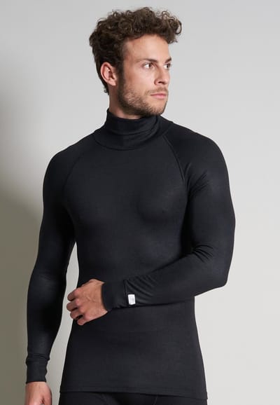 CECEBA Thermo Sport Unisex Ondershirt met col - Zwart