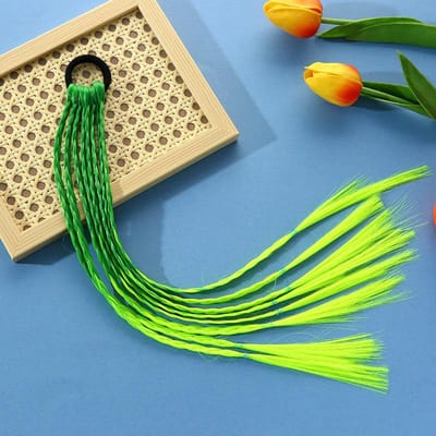 1 STKS Meisjes Kleurrijke Pruiken Paardenstaart Kinderen Haaraccessoires Hoofdband Haar Ornament Hoofdbanden Elastiekjes Pruik Vlechten