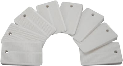 Toilet Nivelleren Shim - Waterpas Shims - Stabiel Toilet Plaatsen - Zacht Kunststof Materiaal - 8 Stuks - Wit